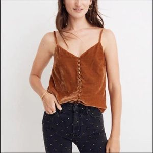 Madewelll Velvet Cropped Cami